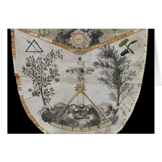 Tablier d'un maître de l'ordre du Rose-Croix (Devant horizontal)
