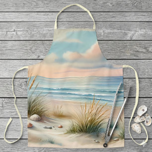 Tablier Dunes Côtières Pastel à l'Aquarelle