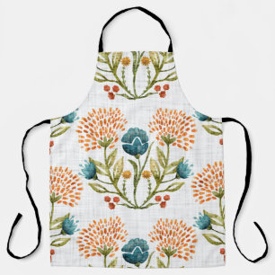 Tablier Earthy Whimsical : Aquarelle Motif Fleur.