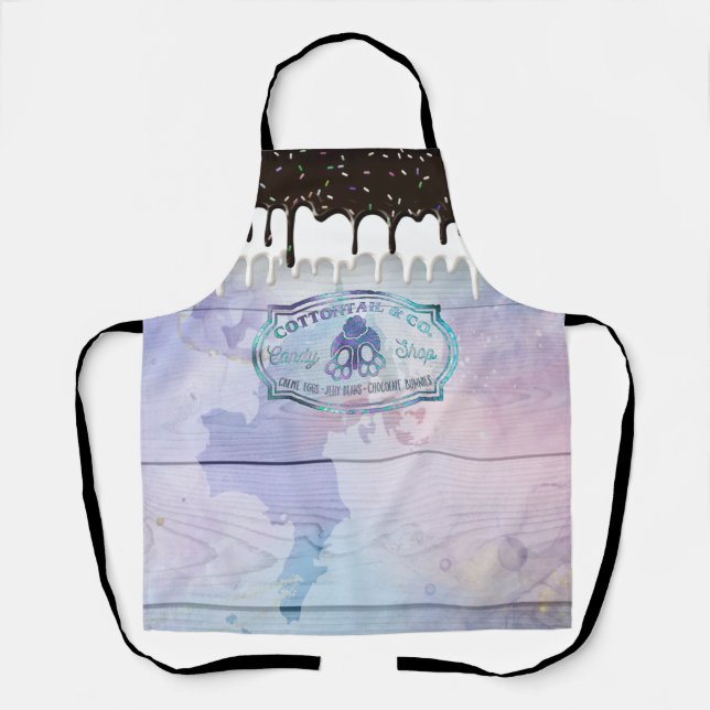 Tablier Easter Bunny Cottontail Candy Shop Sign Chocolate (Recto)