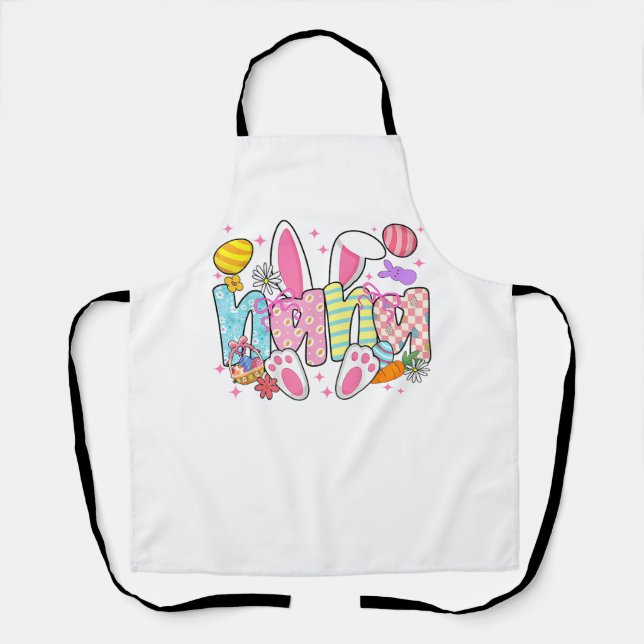 Tablier Easter Nana Bunny Ears Coquette Bow Easter Rabbit  (Recto)