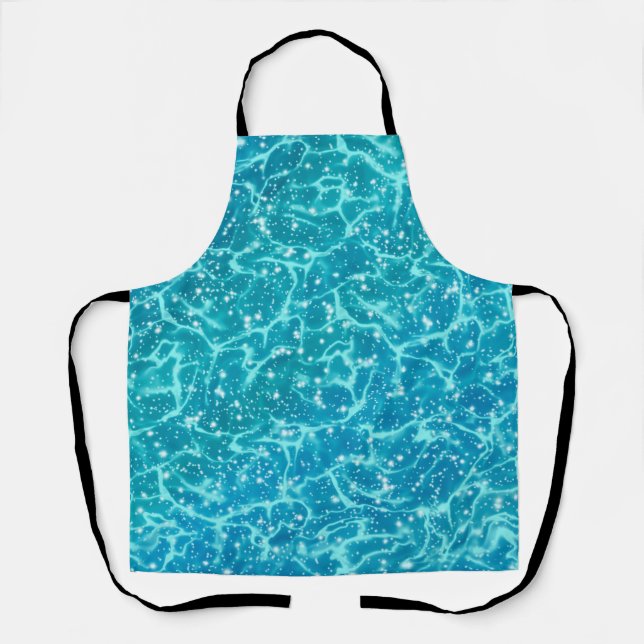 Tablier Eau de mer bleue avec étincelles* (Recto)