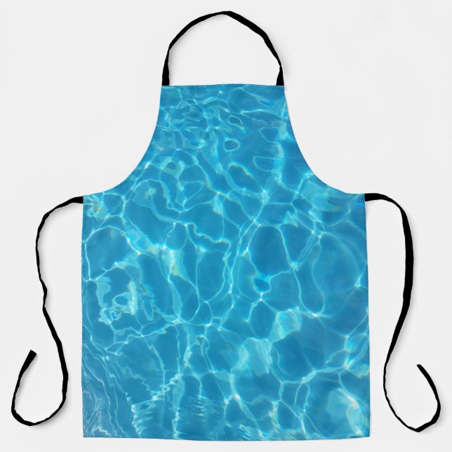 Tablier Eau de piscine bleu ciel cristallin (Recto)