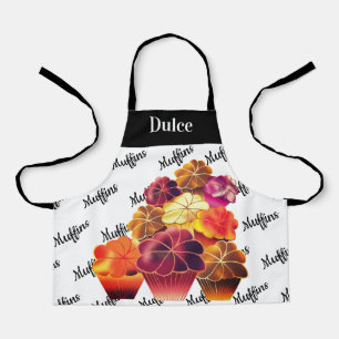 Tablier Éblouissant, Texte Personnalisé, Muffins De Pile C
