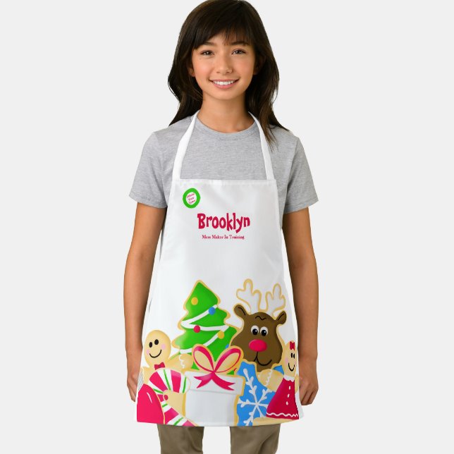Tablier Échange de biscuits de Noël pour enfants fantaisis (Insitu)
