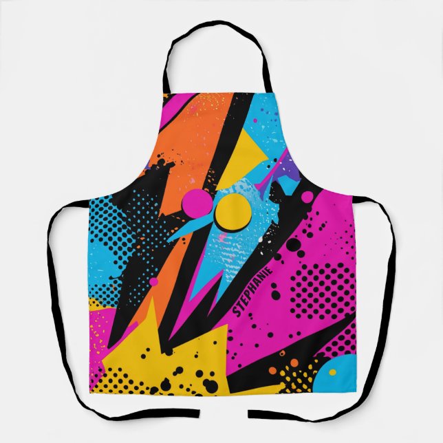 Tablier Éclaboussure de couleur abstraite dans un style de (Recto)