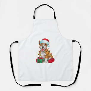Tablier Éclairage de Noël Chapeau Cardigan Welsh Corgi Chi