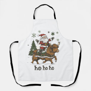 Tablier Éclairage de sapin de Noël femmes Santa à cheval H