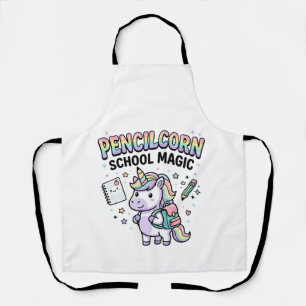 Tablier École de licorne Pencilcorn Magie Charmante Merch 