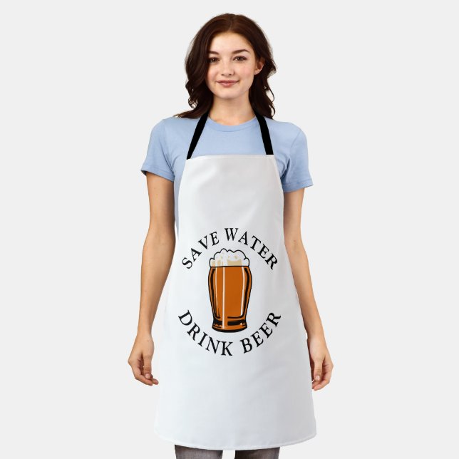 Tablier Économisez de la bière à boire (Porté)