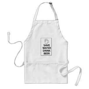 Tablier Économisez De L'Eau Boire Bière Apron Humoristique