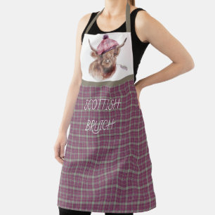 Tablier Ecosse Bruich (Cook) Pink et Brown Plaid Apron