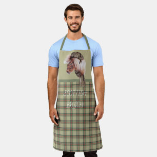 Tablier Ecosse Bruich (Cook) Vert et Brown Plaid Apron