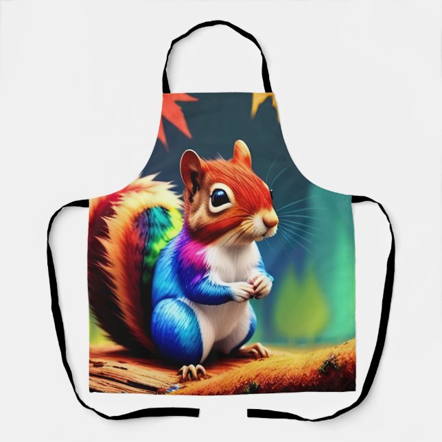 Tablier Écureuil mignon coloré assis-75463 (Recto)