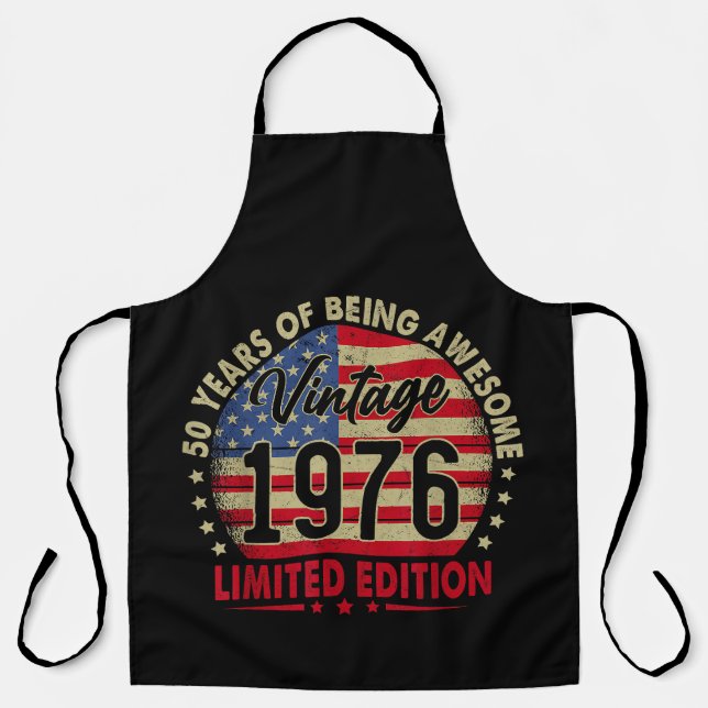 Tablier Édition limitée Anniversaire 50 ans 1976 Vintage (Recto)