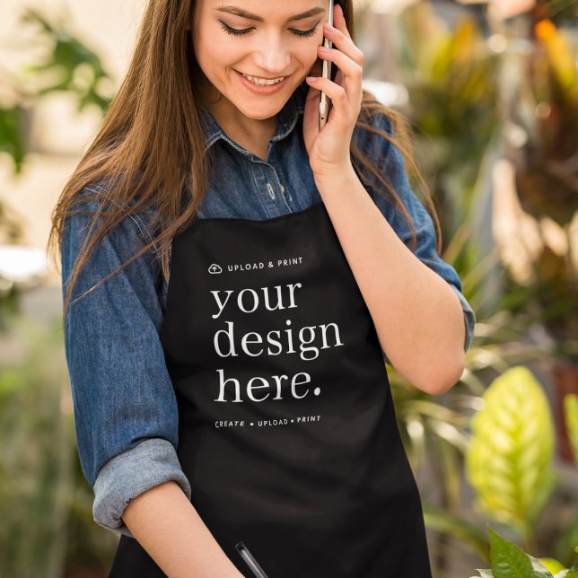 Tablier Effectuer le téléchargement de votre conception (Create, upload, print - a bespoke design apron created in your style, for business or personal use.)