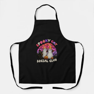 Tablier Éffrayant Chat Social Club Boom Ghost Black Cats H
