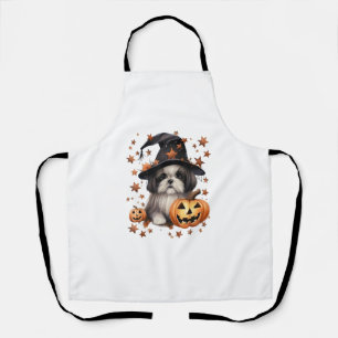 Tablier Éffrayant Halloween Chien Graphisme Pour Femmes En