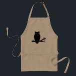 Tablier Éffrayant Owl Silhouette<br><div class="desc">Chouette de nuit éffrayante</div>