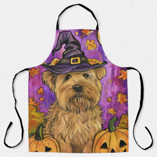 Tablier Éffrayant Wheaten Terrier Chien Halloween Citrouil
