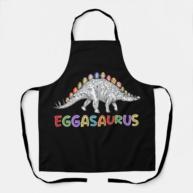 Tablier Eggasaurus Stegosaurus Egg Dinosaur Joyeux Pâques (Recto)