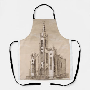 Tablier Église Saint-Nicolas de New York croquis vintage
