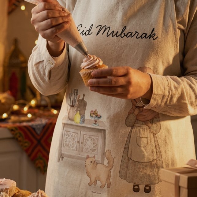 Tablier Eid Mubarak Cadeau pour Femme Musulmane (Créateur téléchargé)