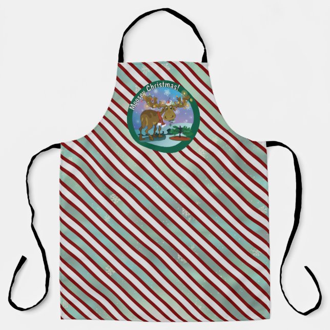 Tablier Élan de Noël ~ (Recto)