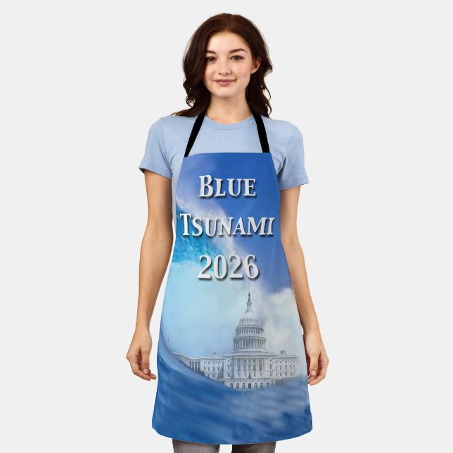 Tablier Élection Tsunami Bleu 2026 (Porté)