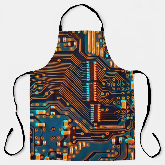 Tablier Electronic circuit board close up. background,boar (Recto)