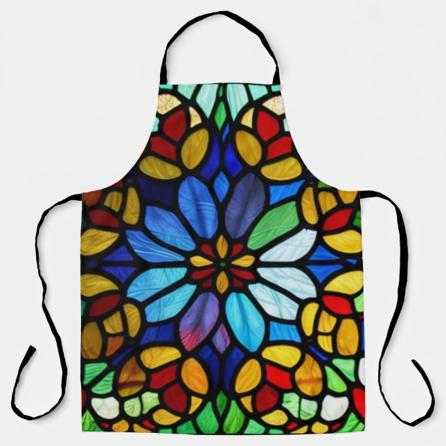 Tablier Élégance en verre floral (Recto)
