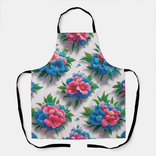 Tablier Élégance Florale : Un Motif Floral Chic (Recto)