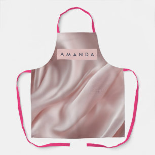 Tablier Élégance personnalisée en satin pastel doux