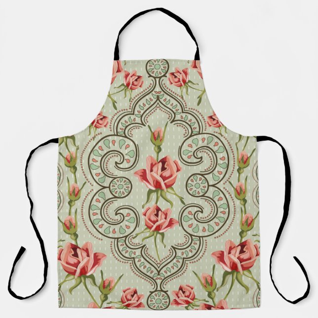 Tablier Elegance Vintage Fleur arrière - plan sans couture (Recto)