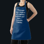 Tablier Elégant bleu royal nom personnalisé texte phrase c<br><div class="desc">Elégant bleu royal et blanc nom personnalisé expression de texte citation Apron. Idéal pour cuisiniers,  chefs,  poteries,  céramiques,  artisanat,  travail,  cuisine,  boulangerie,  barbecue,  grill,  mais aussi pour les entreprises et les magasins,  etc</div>