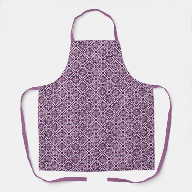 Tablier Elégant Boho Chic Mandala motif floral (Recto)