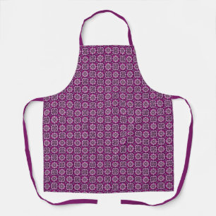 Tablier Elégant Boho Chic motif floral géométrique