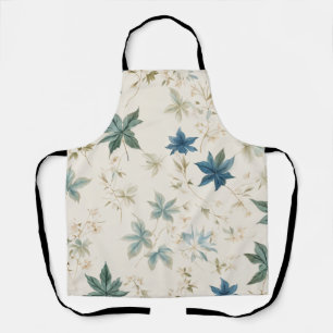 Tablier Élégant Boho Vintage Feuille érable modèle floral