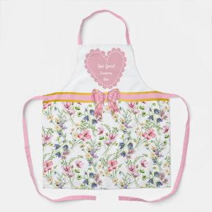 Tablier Elégant cadre de coeur floral : pour chaque occasi