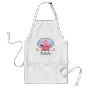 Tablier Elegant Cupcake Bakery Personalized Apron