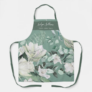 Tablier Élégant Emerald Green Beauté Professionnel