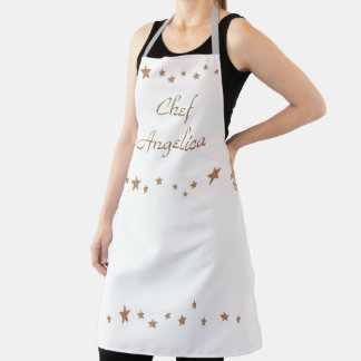 Tablier Elégant et vivant étoiles d'or Modèle Aprons