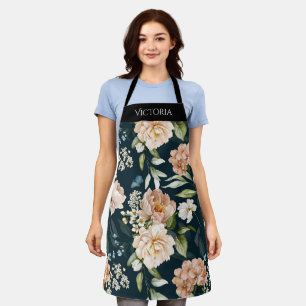 Tablier Elégant floral Shabby Chic Personnalisé