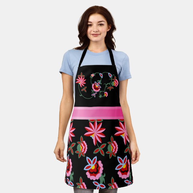Tablier Élégant floral Vintage (Porté)