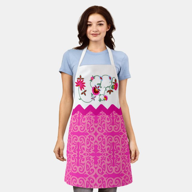 Tablier Élégant floral Vintage (Porté)