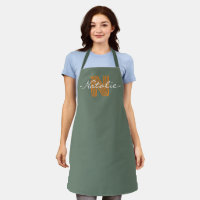 Élégant lettrage Monogram fumée vert moderne