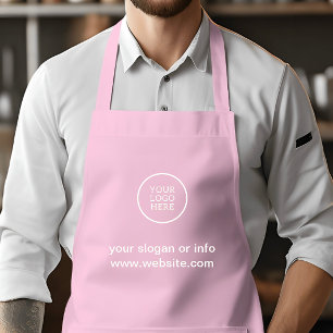 Tablier Élégant logo du salon rose