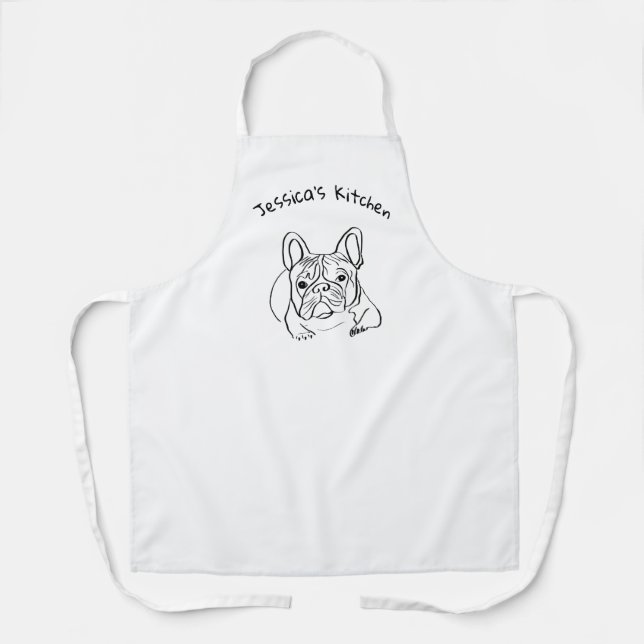 Tablier Élégant minimaliste Bulldog (Recto)