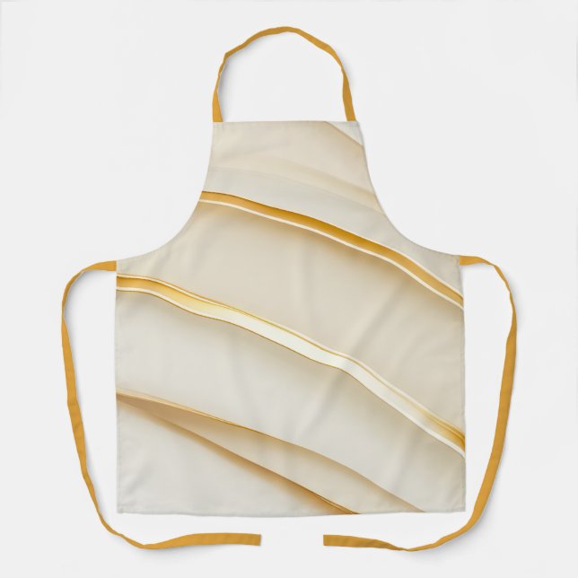 Tablier Élégant Moderne Crème Simple Doux (Recto)