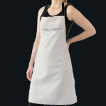 Tablier Élégant Monogramme Moderne Personnalisé Avec Nom<br><div class="desc">Elevez vos efforts culinaires avec notre crème Ivoire Elégant Monogramme Moderne Personnalisé Avec le nom Apron. Conçu avec soin, cet espace mêle harmonieusement esthétique contemporaine et touche personnalisée, ce qui en fait un complément élégant et pratique à votre tenue de cuisine. Doté de votre nom et d'un monogramme, cet tablier...</div>